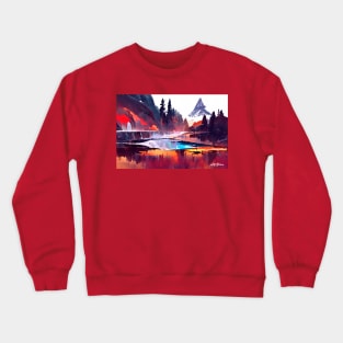 Mountain Lake Fantasy Crewneck Sweatshirt